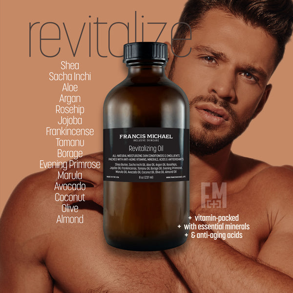FRANCIS MICHAEL Revitalizing Oil 8oz bottle with model