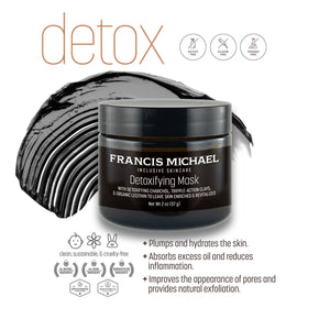 Francis Michael Detoxifying Mask packaging with product and brand name on a white background